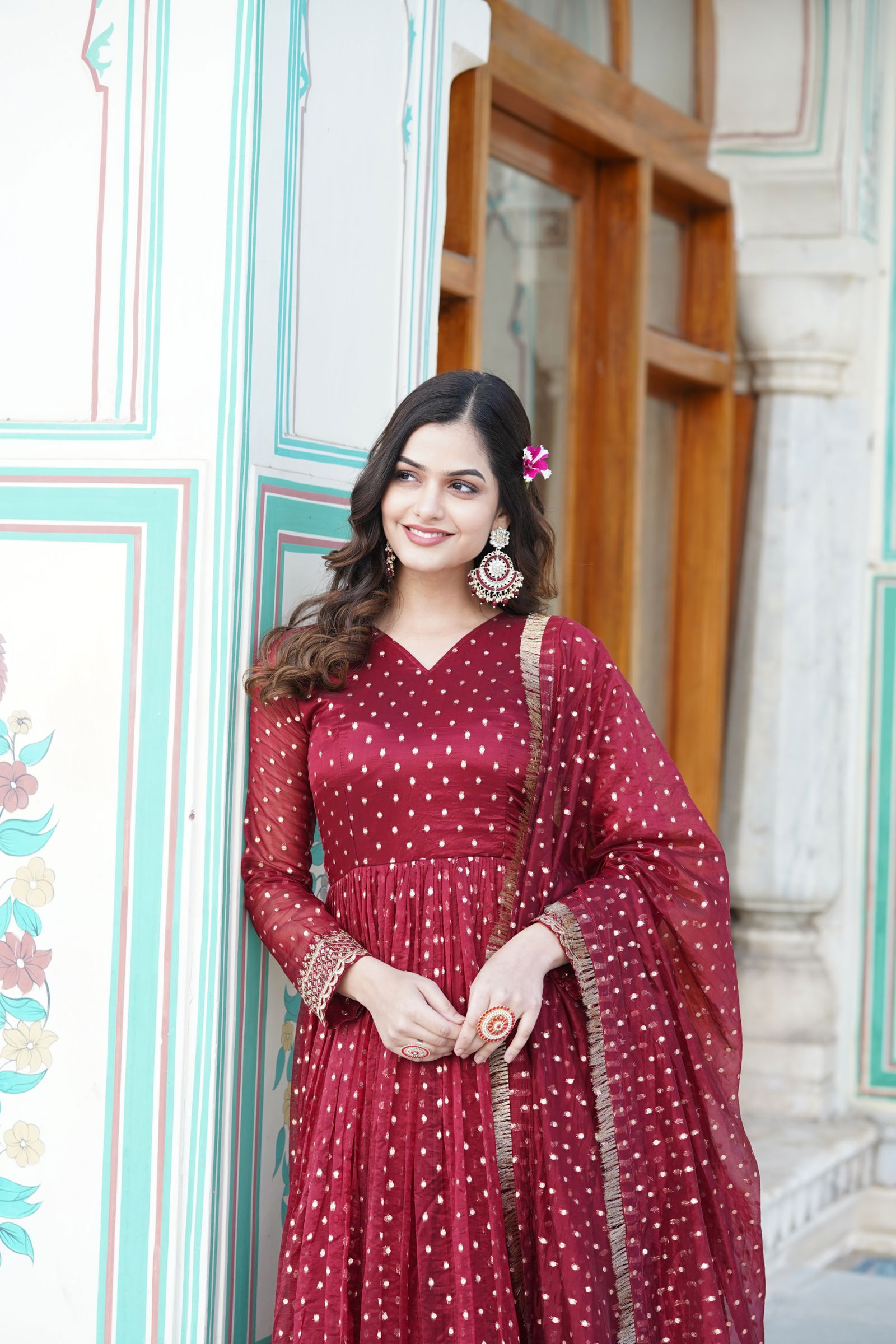 KA 1088 Heavy Embroidery Wedding Wear Gown With Dupatta Wholesale Price In Surat